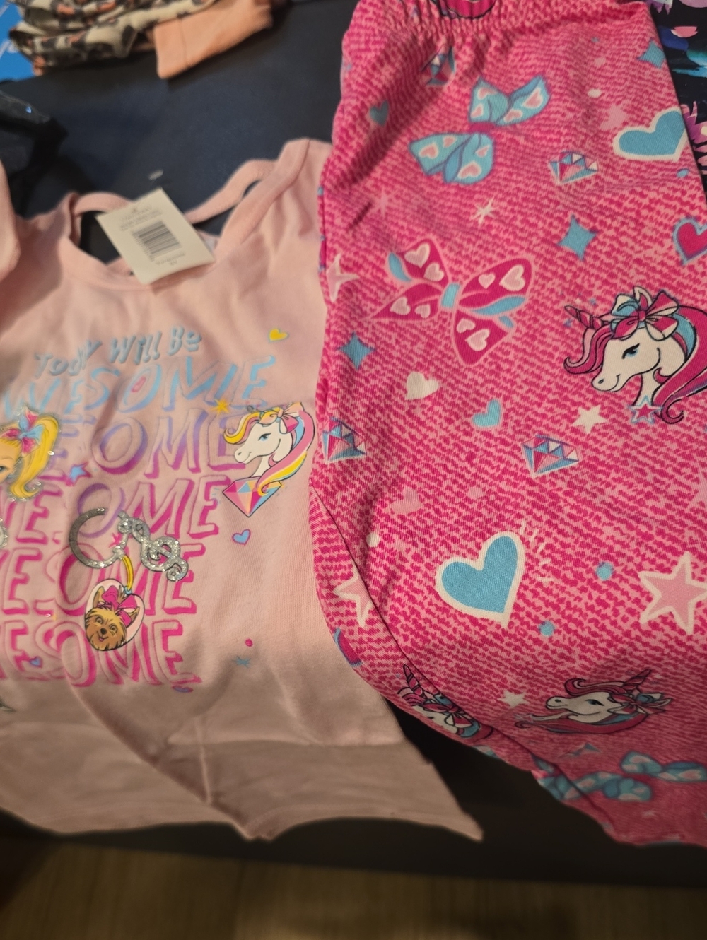 JoJo Siwa Pink Unicorn & Butterfly Two-Piece Capri Pajama Set